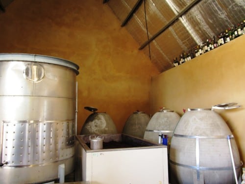 Small batch winemaking in the straw bale winery