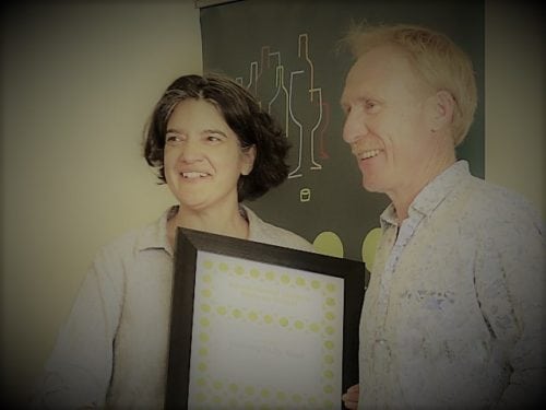 I'm alreday nostaglic about Fighting Gilly Aglianico - a former Wine of the Month & my Wine of Show; pictured with owner/vigneron Mark Walpole