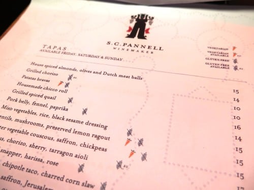 With a menu to match