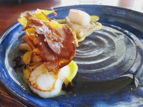 Just translucent scallops -precise cooking at EXP.