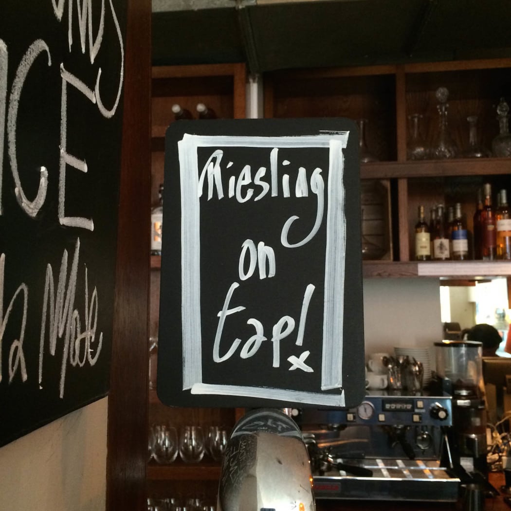 Vinoteca Riesling on tap